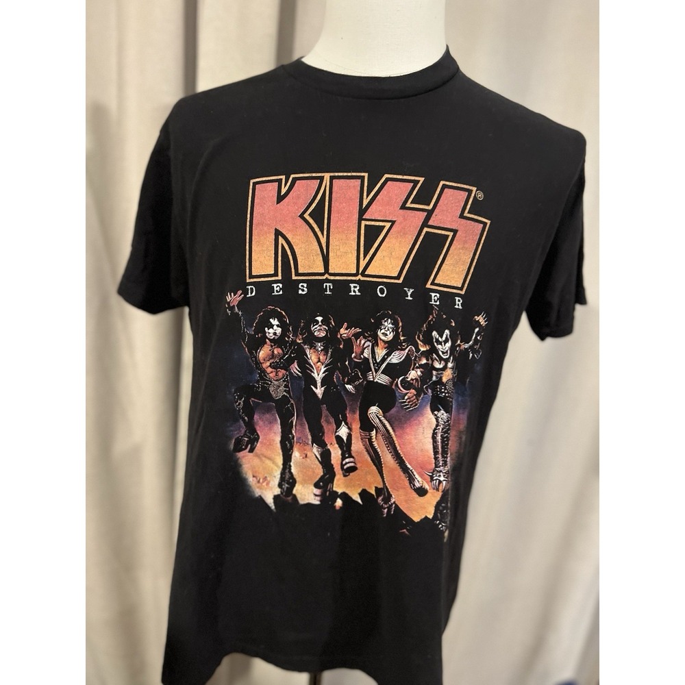 Kiss Destroyer T Shirt Black Large